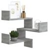 vidaXL Wall Corner Shelf Grey sonoma Engineered wood 15.7x15.7 in