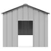 vidaXL Dog House Grey Galvanized Steel Large Sturdy Dog House
