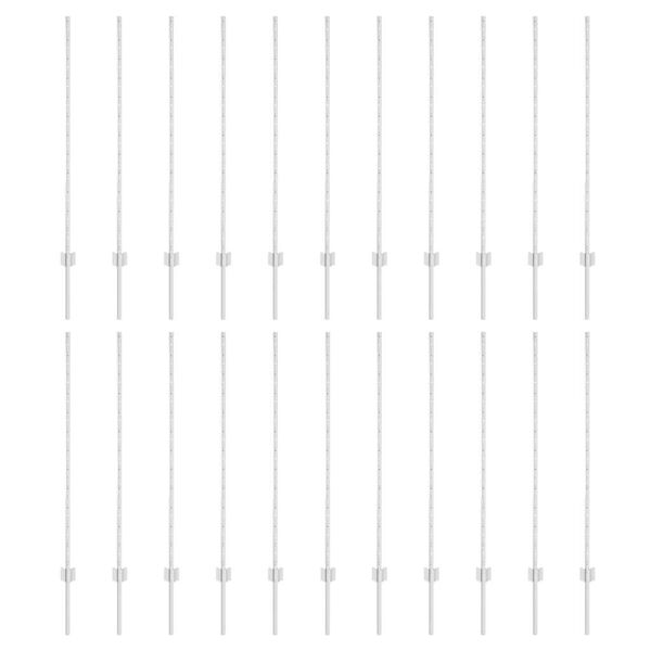 vidaXL Fence Posts Height Adjustable Manual 44 pcs Silver 63" Steel