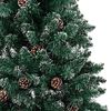 vidaXL Slim Pre-lit Christmas Tree with Ball Set Green 59.1"