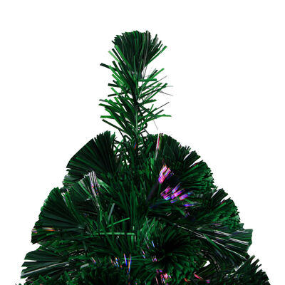 vidaXL Artificial Christmas Tree with Stand Green 4 ft Fiber Optic