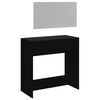 vidaXL Dressing Table Black Engineered wood, glass