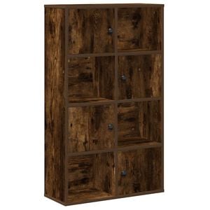 vidaXL Bookcase Smoked Oak Engineered wood Compact Bookcase