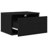 vidaXL Wall-mounted Bedside Cabinet Black Oak 19.69 x 14.17 x 11.81 in