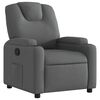 vidaXL Recliner Chair Dark Grey 100% Polyester, Metal, Plywood
