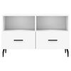 vidaXL TV Cabinet White Engineered wood, Metal Medium TV Cabinet