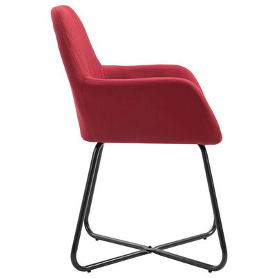 vidaXL Dining Chairs 4 pcs Wine Red Fabric