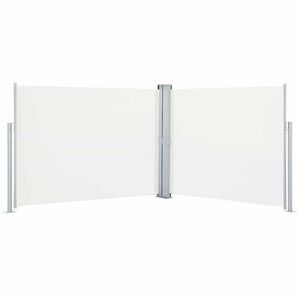 vidaXL Side Awning Cream Polyester with PU coating 55.1 x 393.7 in