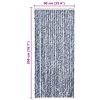 vidaXL Insect Curtain Blue and White 35.4x78.7" Chenille