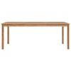 vidaXL Dining Table Natural Solid Teak Wood 78.7x39.4x30.3 in