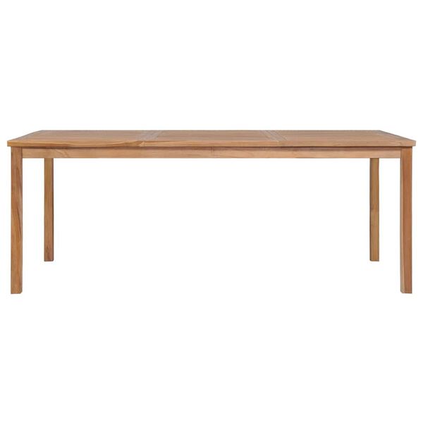 vidaXL Dining Table Natural Solid Teak Wood 78.7x39.4x30.3 in