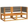 vidaXL Garden Sofas Corner with Cushions 2 pcs Wood Acacia&Rope