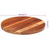 vidaXL Table Top Solid Wood Acacia Round 0.98"-1.06" 15.7"