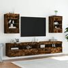 vidaXL TV Wall Cabinet Smoked Oak Engineered Wood Medium TV Wall Cabinet