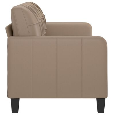 vidaXL 3-Seater Sofa Cappuccino 70.9" Faux Leather