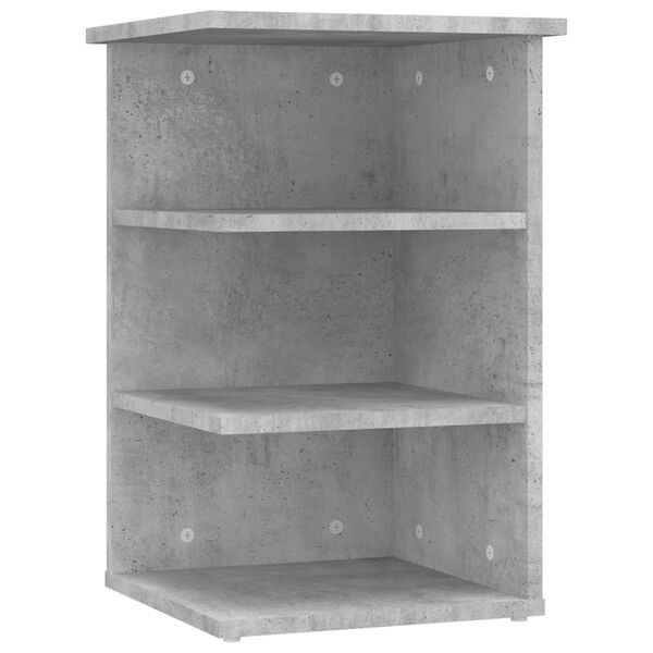 vidaXL Side Cabinet Concrete Grey 13.8x13.8x21.7" Engineered Wood