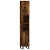 vidaXL Bathroom Furniture Set Smoked oak Engineered wood, iron Medium