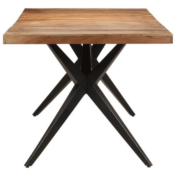 vidaXL Dining Table Acacia Wood Solid Acacia Wood Large Durable