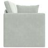 vidaXL Floor Sofa Bed Light Grey 83.86 x 27.56 x 30.31 in Velvet