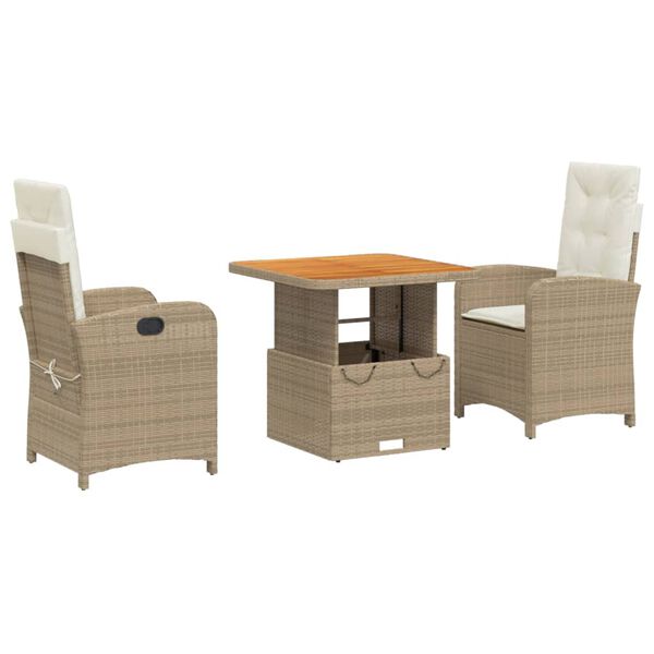 vidaXL Garden Dining Set Beige