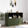 vidaXL Sideboard Olive Green Cold-rolled Steel Medium Sideboard