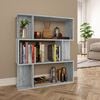 vidaXL Book Cabinet Grey sonoma Engineered wood 31.5x9.4x37.8 in
