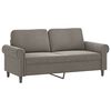 vidaXL 2-Seater Sofa with Pillows&Cushions Light Gray 55.1" Velvet