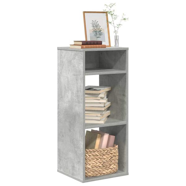 vidaXL Book Cabinet Concrete grey Engineered wood Tall Book Cabinet