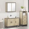 vidaXL Bathroom Furniture Set Sonoma Oak Engineered wood, metal, glass