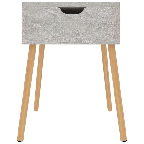 vidaXL Bedside Cabinet Set of 2 Concrete grey Engineered wood Small