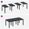 vidaXL Garden Dining Table Anthracite 78.74 x 39.37 x 28.74 in