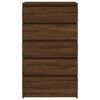 vidaXL Drawer Cabinet Brown Oak Engineered Wood Medium Drawer Cabinet