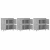 vidaXL Sideboard Set of 3 Concrete Grey Engineered wood, Metal Large