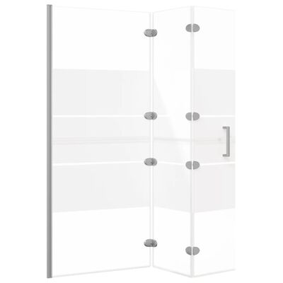 vidaXL Folding Shower Enclosure ESG 47.2"x55.1" White