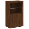 vidaXL Sideboard Brown Oak Engineered wood, glass Sideboard Rectangular