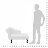 vidaXL Chaise Lounge White Synthetic Leather, Wood Medium