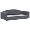 vidaXL Daybed With Trundle Dark gray