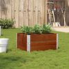 vidaXL Garden Planter Brown Solid Pine Wood Medium Foldable