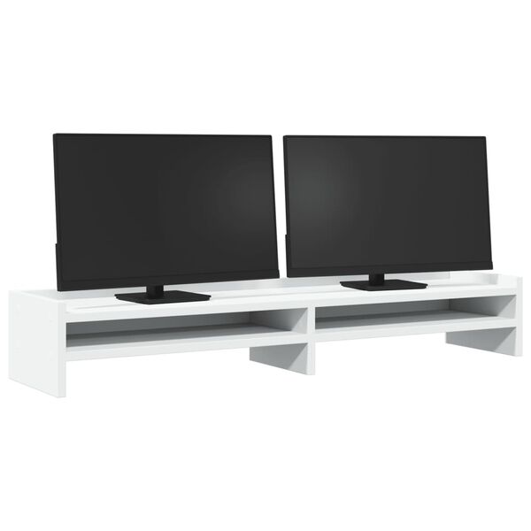 vidaXL Monitor Stand White 39.4x9.4x6.3" Engineered Wood