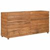 vidaXL Raised Bed Natural wood Recycled teak wood and steel