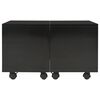 vidaXL Coffee Table High Gloss Black Engineered wood Medium Extendable