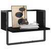 vidaXL Wall Shelf Black Engineered wood, metal Small Wall Shelf