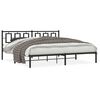 vidaXL Bed Frame Black Steel 76.0 x 80.0 in Bed Frame Rectangular