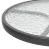 vidaXL Garden Table Anthracite Steel, Glass Small Durable Garden Table