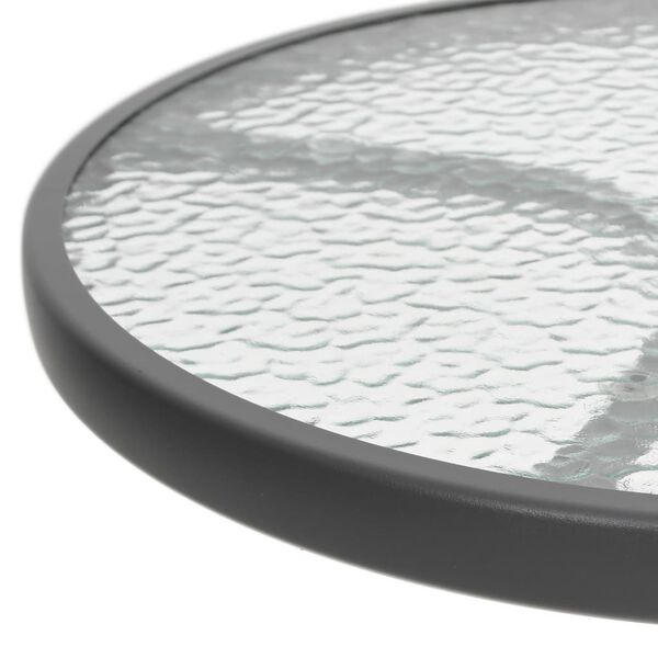 vidaXL Garden Table Anthracite Steel, Glass Small Durable Garden Table