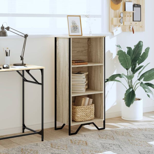 vidaXL Bookcase Sonoma Oak Engineered Wood Standard Bookcase