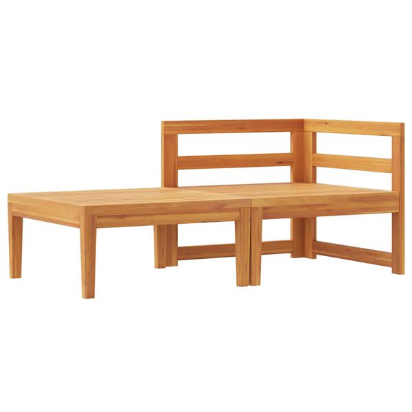 vidaXL Garden Lounge Set Cream White Solid Acacia Wood Medium Durable