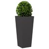 vidaXL Garden Planter Set of 2 Black Cold-rolled steel Large