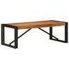vidaXL Coffee Table Natural wood color Solid acacia wood, powder-coated iron