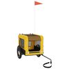 vidaXL Pet Bike Trailer Yellow and Black Oxford Fabric, Iron, PVC